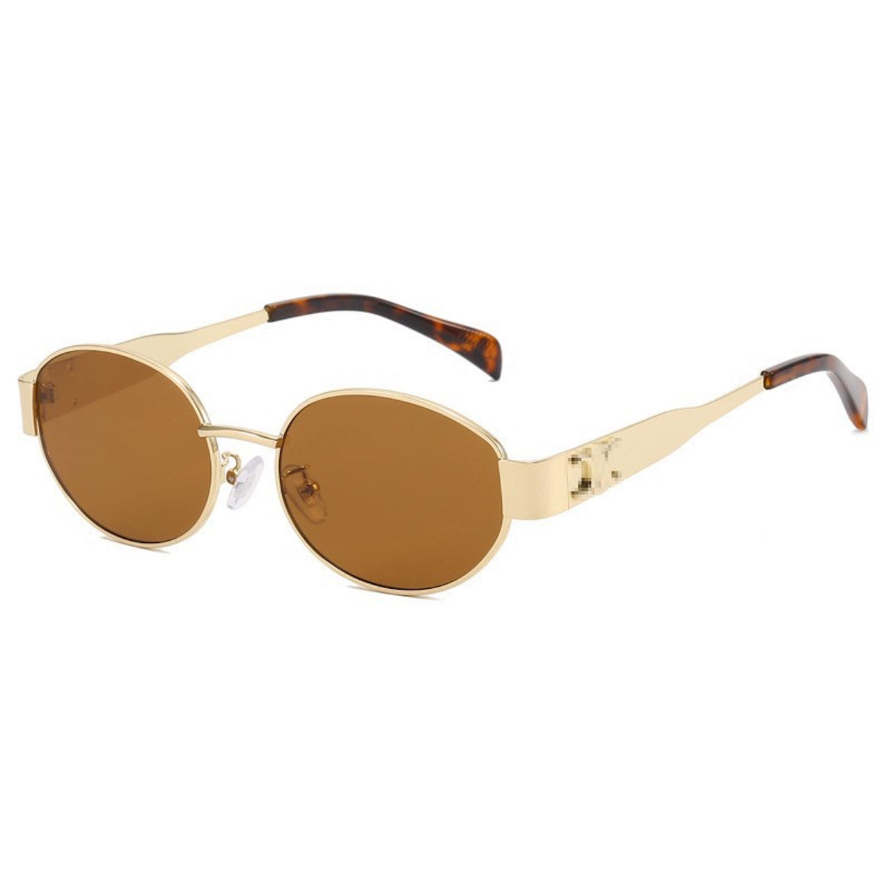 Retro Oval Polarized Sunglasses – Bold Metal Frame Street Style for Women