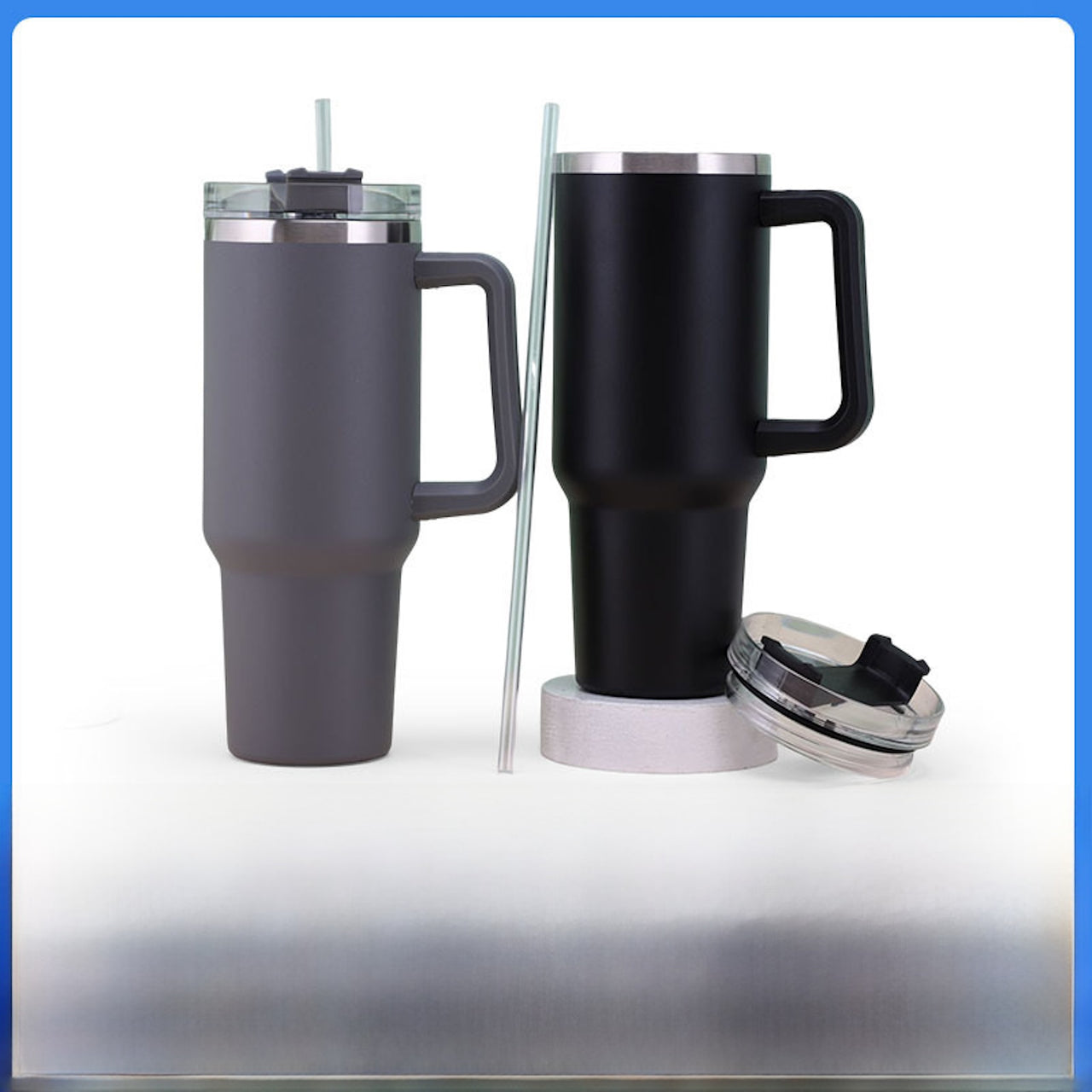 MegaGrip 40oz Tumbler – Insulated Stainless Steel Cup with Straw & Handle