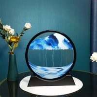 D Quicksand Hourglass Art – Rotating Sand Motion Decor for Desk