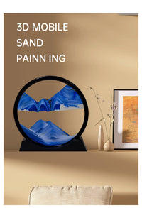 D Quicksand Hourglass Art – Rotating Sand Motion Decor for Desk