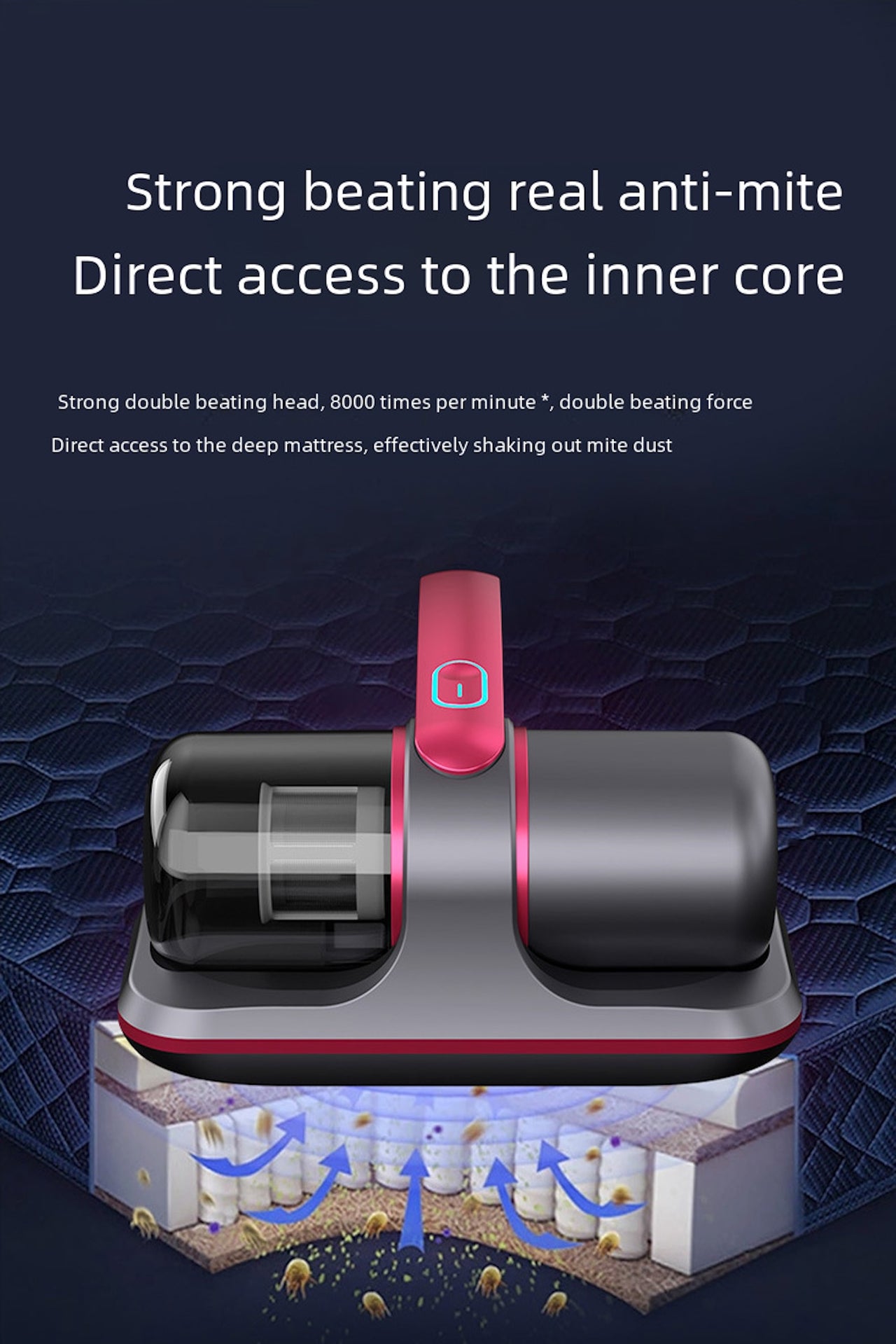 Wireless UV Anti-Mite Vacuum – High-Suction Bed & Sofa Sterilizer