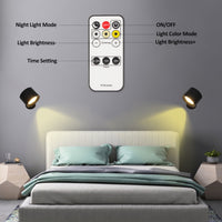 Smart Magnetic Wall Lamp – USB Night Light with Remote & Dimming