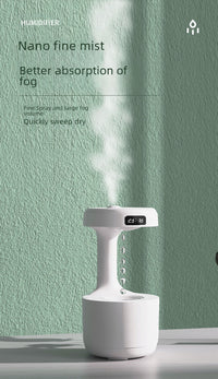 Anti-Gravity Water Humidifier – LED Smart Mist Maker for Home