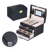 Luxury Multi-Layer Jewelry Organizer Box – Elegant Storage with Drawers & Mirror