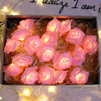 LED Rose String Lights – Battery-Powered Floral Decor for Cozy Ambiance