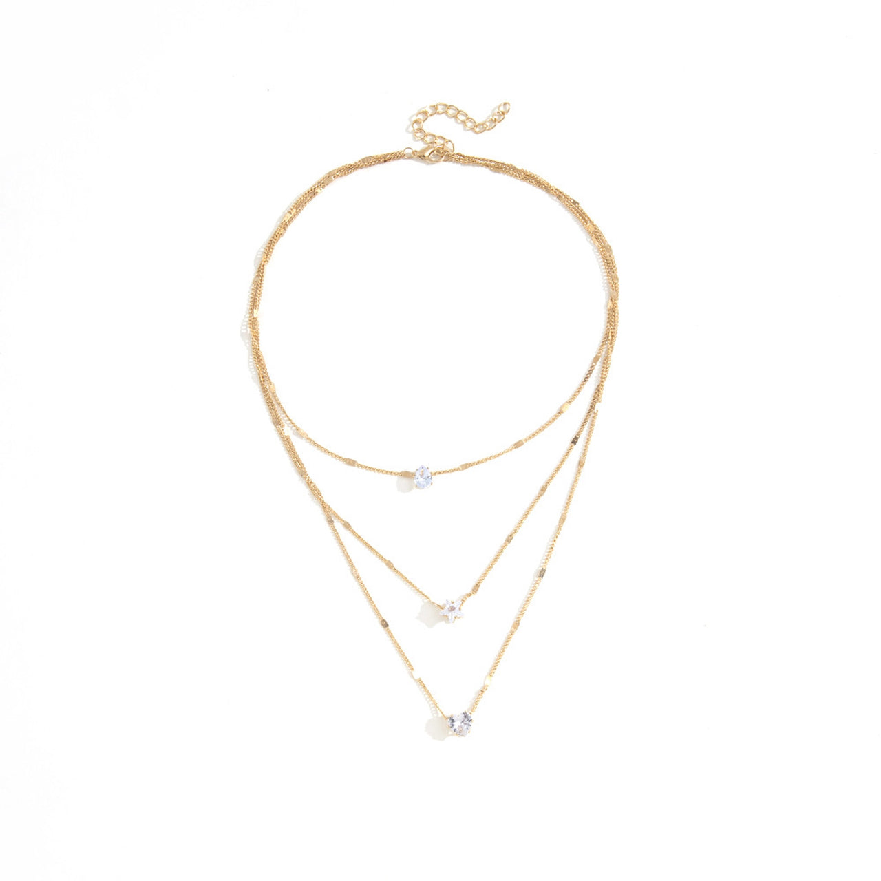Multi-Layer Star Heart Pendant Necklace – Vintage Chic