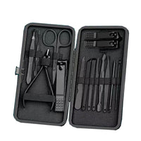 Premium 15 & 24-Piece Black Stainless Manicure Kit