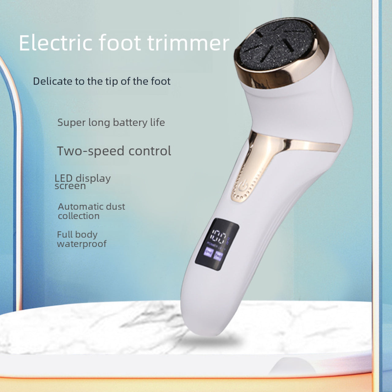 Electric Foot Callus Remover | Rechargeable Pedicure Tool with LCD & Vacuum