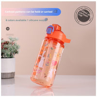Kids Cartoon Water Bottle – 600ml No-Spill School Cup
