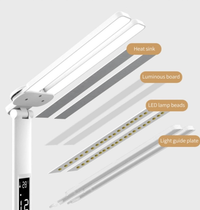 Smart LED Desk Lamp – Rechargeable Study Light with Clock & Pen Holder