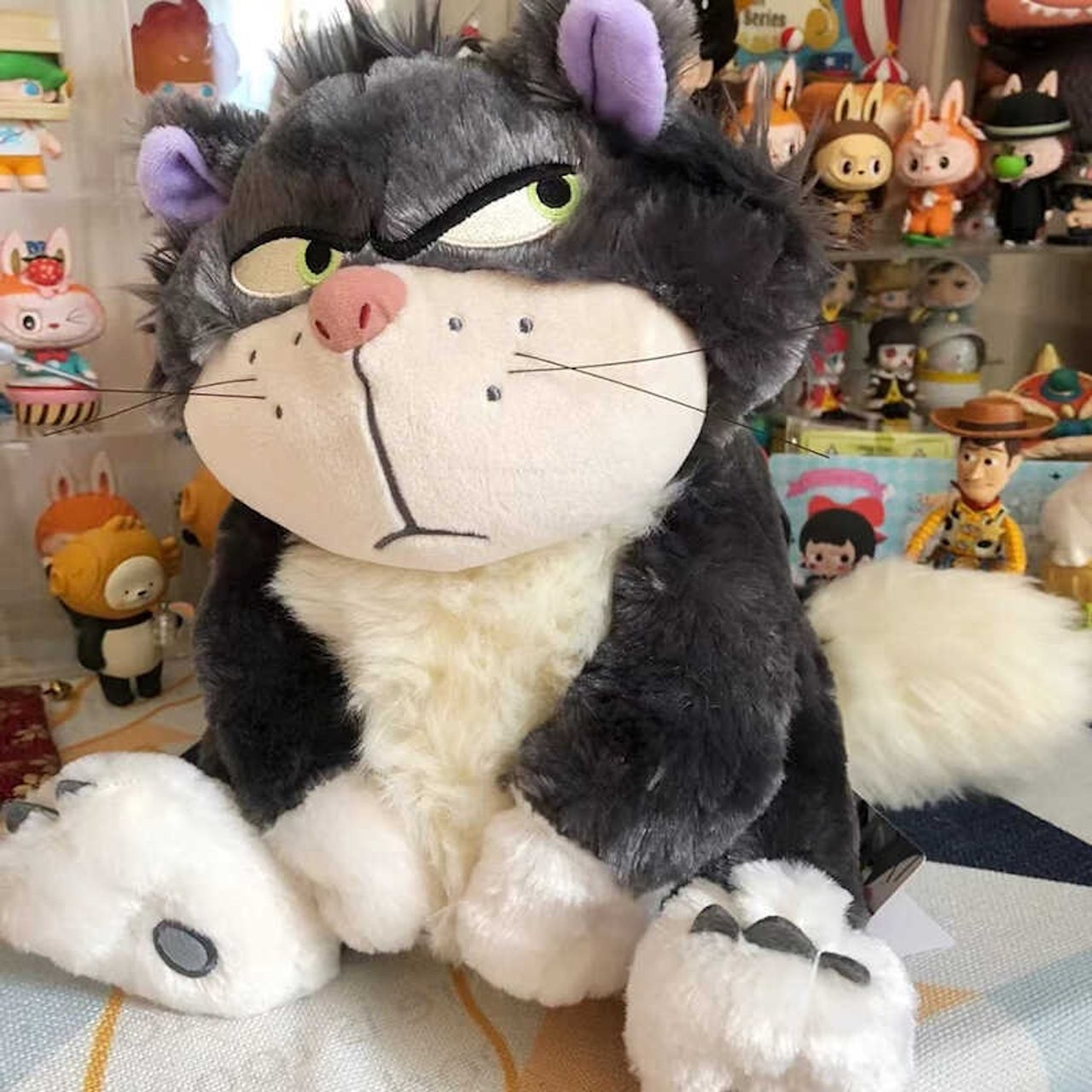 Grumpy Lucifer Cat Plush – Funny Soft Toy Pillow