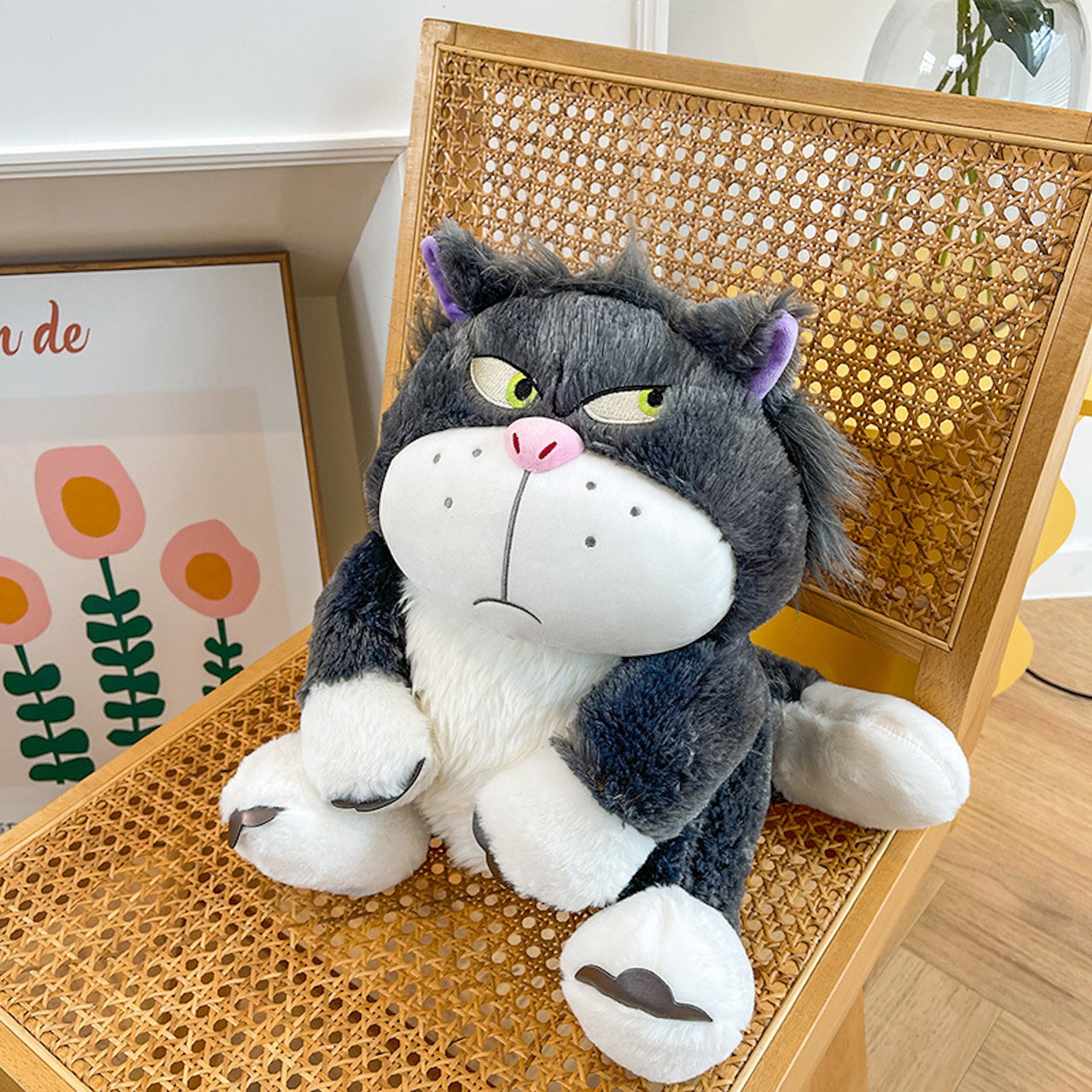 Grumpy Lucifer Cat Plush – Funny Soft Toy Pillow