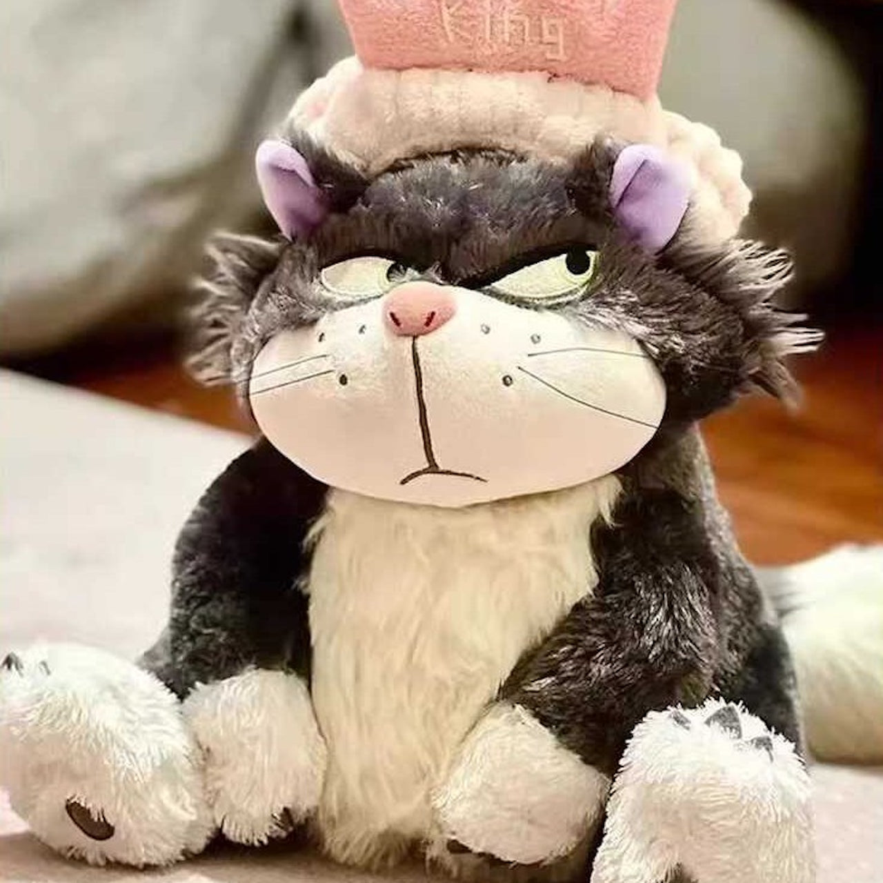 Grumpy Lucifer Cat Plush – Funny Soft Toy Pillow