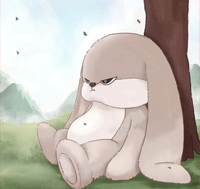 Grumpy DiuDiu Bunny Plush Pillow Toy