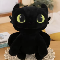 Snuggle-Soft Night Fury Dragon Plush – Toothless-Inspired Pillow Buddy & Gift