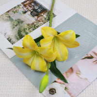 Dopamine Ripple Vase with Real-Touch Lily Flowers