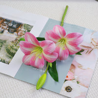 Dopamine Ripple Vase with Real-Touch Lily Flowers