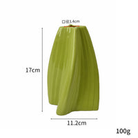 Dopamine Ripple Vase with Real-Touch Lily Flowers