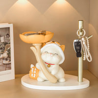 Lucky Cat Key Tray – Cute Entryway Resin Organizer
