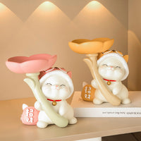 Lucky Cat Key Tray – Cute Entryway Resin Organizer
