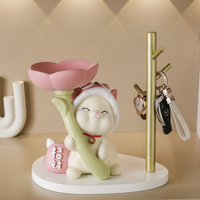 Lucky Cat Key Tray – Cute Entryway Resin Organizer