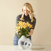 Modern Heart-Shape Resin Vase Set – Nordic Minimalist Décor