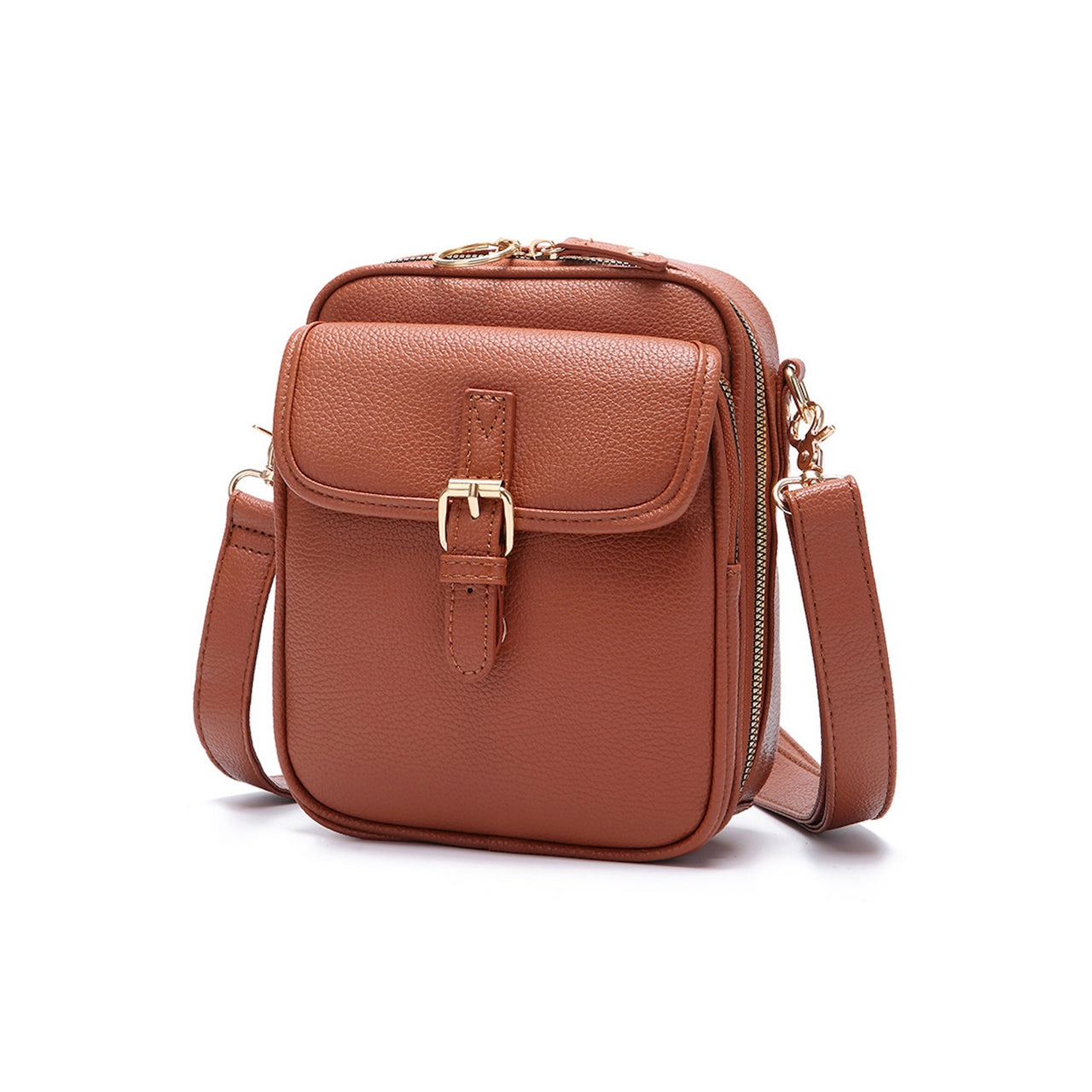 Slim-Fit Crossbody Messenger – Hands-Free Phone & Wallet Organizer