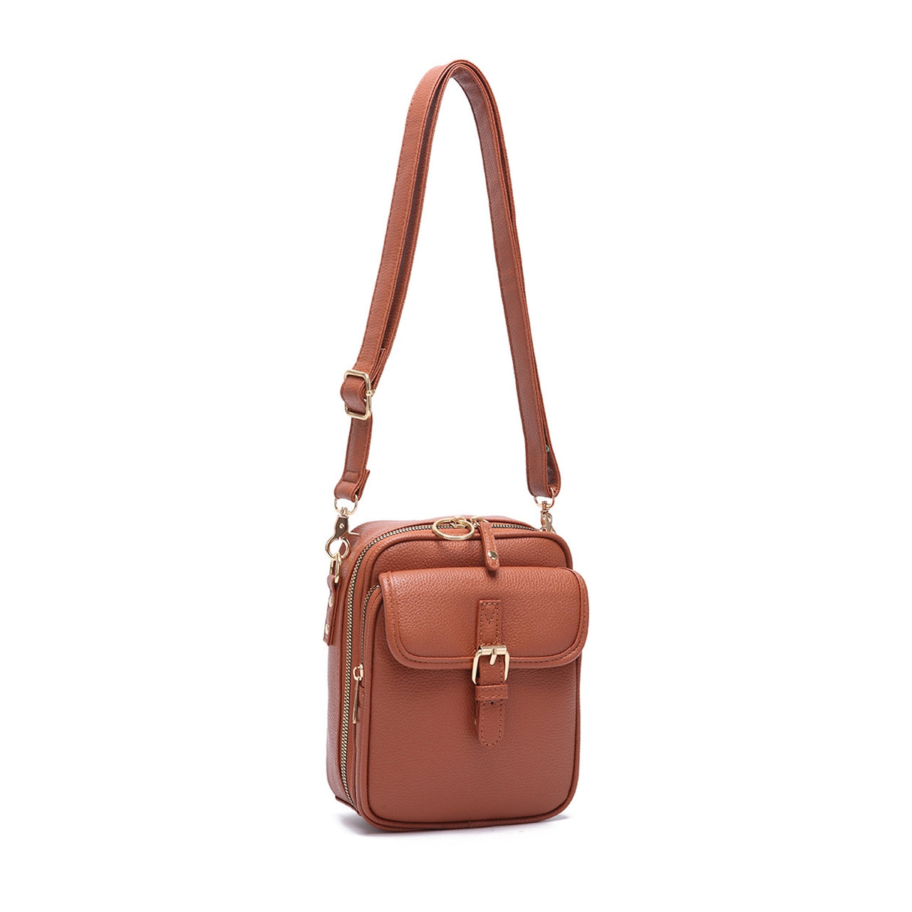 Slim-Fit Crossbody Messenger – Hands-Free Phone & Wallet Organizer