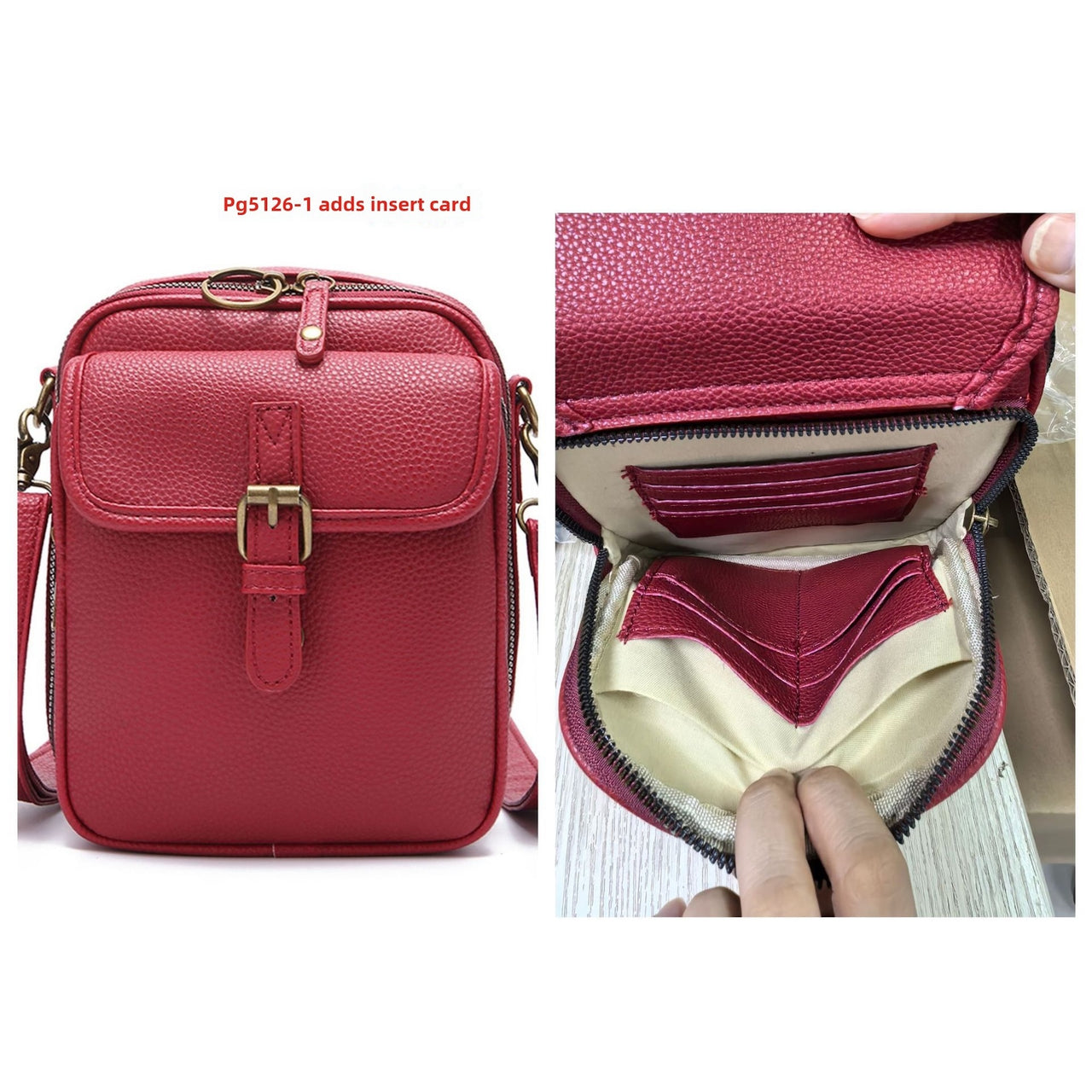 Slim-Fit Crossbody Messenger – Hands-Free Phone & Wallet Organizer