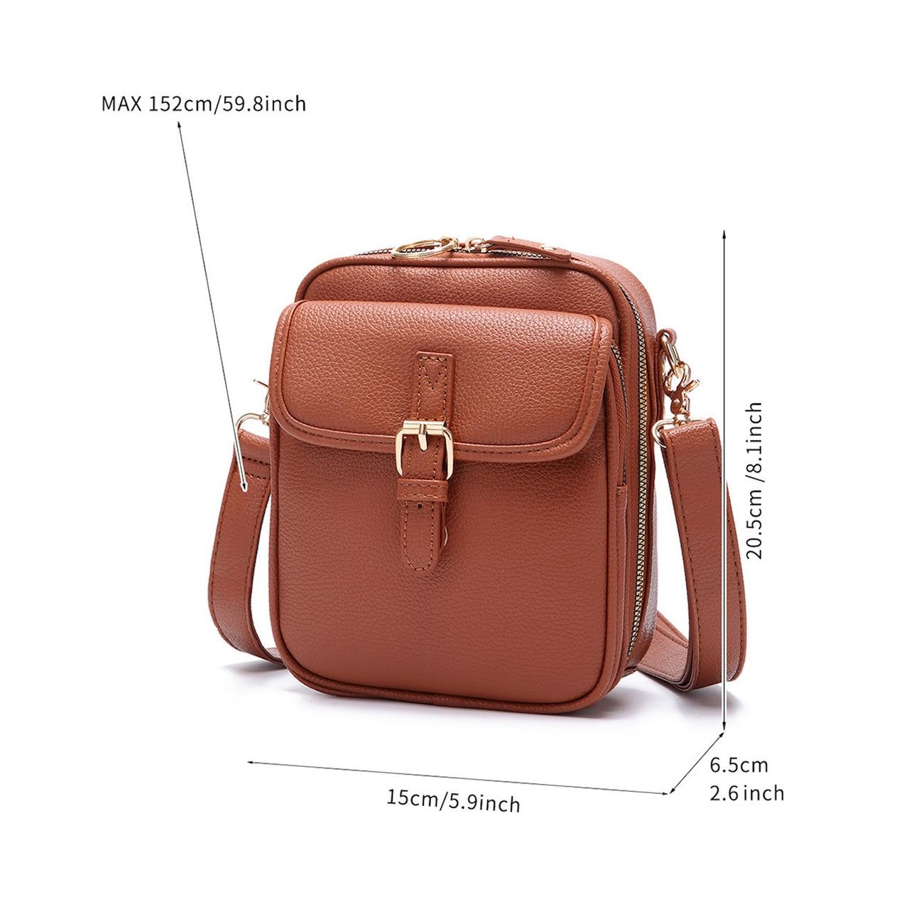 Slim-Fit Crossbody Messenger – Hands-Free Phone & Wallet Organizer