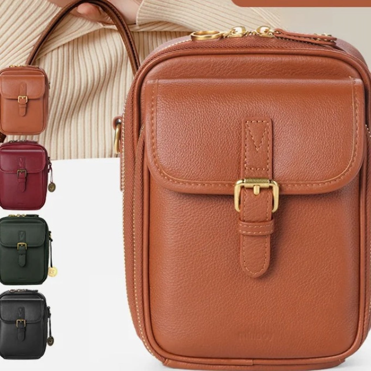 Slim-Fit Crossbody Messenger – Hands-Free Phone & Wallet Organizer