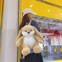 Angry Bunny Plush Backpack – Cute Shoulder Bag
