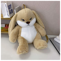 Angry Bunny Plush Backpack – Cute Shoulder Bag