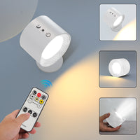 Smart Magnetic Wall Lamp – USB Night Light with Remote & Dimming