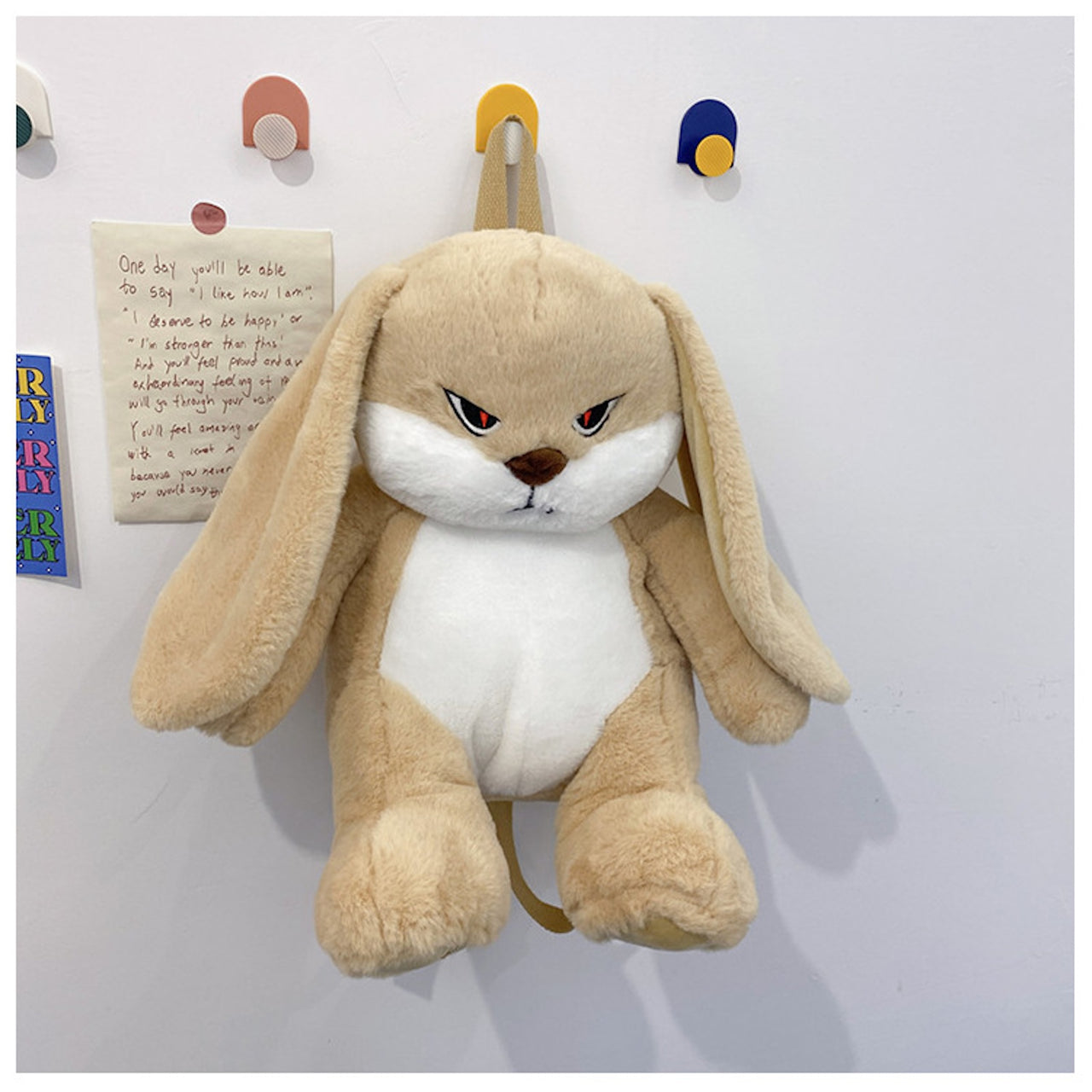 Angry Bunny Plush Backpack – Cute Shoulder Bag