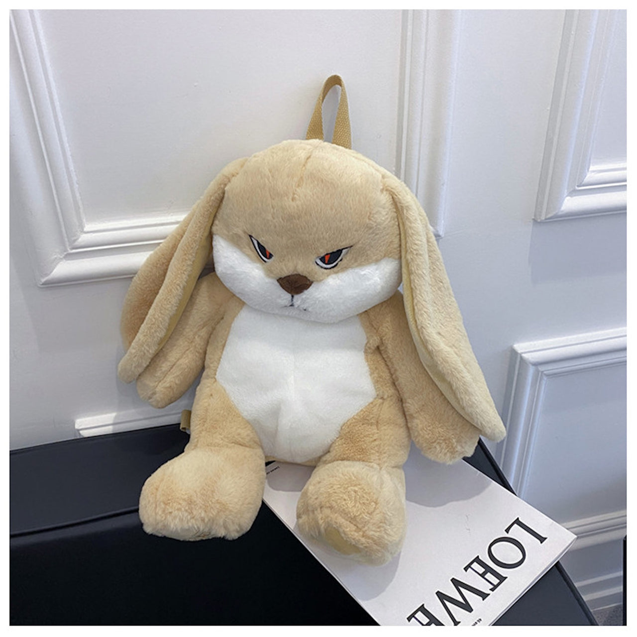 Angry Bunny Plush Backpack – Cute Shoulder Bag