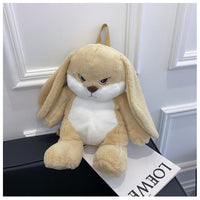 Angry Bunny Plush Backpack – Cute Shoulder Bag