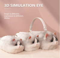 Plush White Cat Shoulder Bag for Girls
