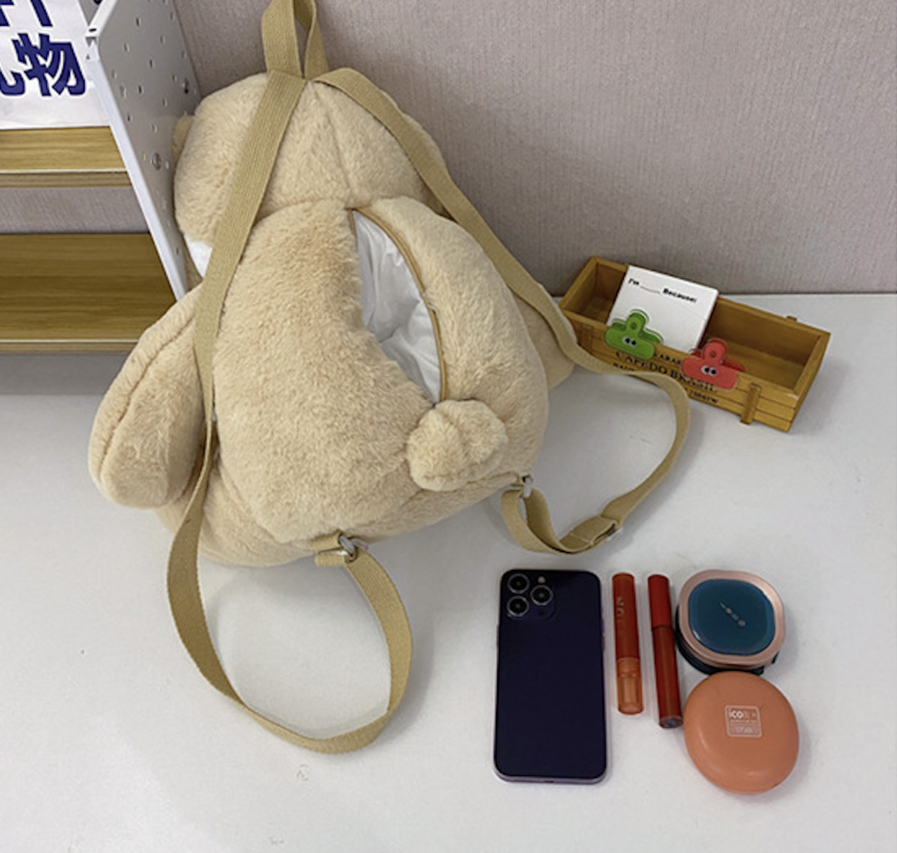 Angry Bunny Plush Backpack – Cute Shoulder Bag